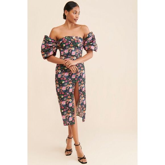 Elliatt Mavis Linen Midi Dress - Picture 1 of 10